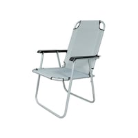 Picture of Campmate Foldable Beach Chair, Grey & White