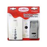 Suntech Hand Free Audio Doorphone Kit, White & Grey