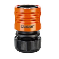Claber Automatic Quick Click Coupling Connector, 1/2inch, Black & Orange