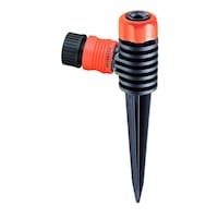 Claber Turbospike Stationary Garden Sprinkler, 7mm, Black & Orange