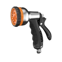 Claber Adjustable Water Flow Spray Pistol, Black & Orange