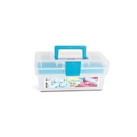 Picture of Tyag Plastic Heavy Duty Tool Box, 12inch, Clear & Blue