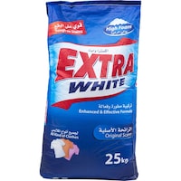 Extra White Flower High Foam Detergent Powder, 25kg