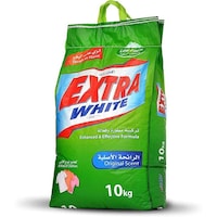 Extra White Original Low Foam Detergent Powder, 10kg