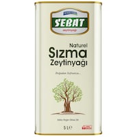Picture of Sebat Zeytinyagı Natural Virgin Olive Oil, 5L - Carton of 4