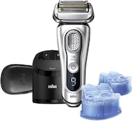 Picture of Braun Series 9 Wet & Dry Electric Shaver with Travel Case, 9390CC, Silver