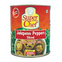 Picture of Super Chef Jalapeno Slices, 3000g, Carton of 6