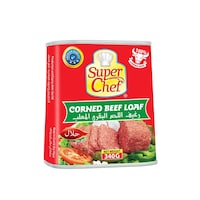Super Chef Corned Beef Loaf, 340g, Carton of 24