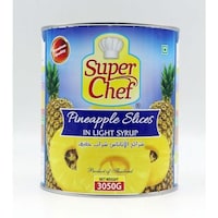 Picture of Super Chef Pineapple Slice In Light Syrup, 3050g, Carton of 6