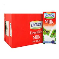 Lacnor Long Life Full Cream Milk, 1L - Carton of 12 Pcs