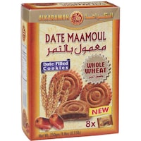 Al Karamah Whole Wheat Dates Filled Maamouls, 16 x 30g Box