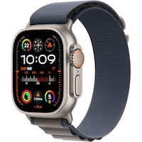 Apple Ultra 2 Watch with Rugged Titanium Case & Blue Alpine Loop, 49mm, Large