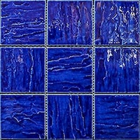 Moscycle Ceramic Swimming Pool Mosaic Tiles, 690166, Dark Blue - Carton of 18 (1.62sqm)