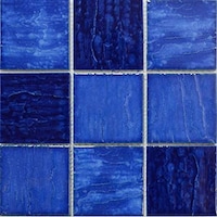 Picture of Moscycle Ceramic Swimming Pool Mosaic Tiles, 690103, Blue - Carton of 18 (1.62sqm)