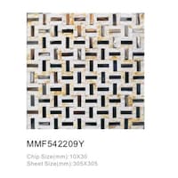 Marble Mosaic Tiles, MMF542209Y, Brown - Carton of 11 (1.02sqm)