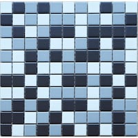 Roman Swimming Pool Mosaic Tiles, MCS630836, White & Blue - Carton of 22 (2sqm)