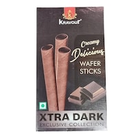 Kravour Xtra Dark Wafer Rolls, 75g - Pack of 50