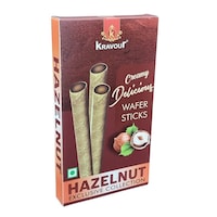 Kravour Hazelnut Wafer Rolls, 75g - Pack of 50
