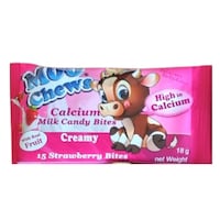Moo Chews Strawberry Flavour Calcium Milk Bites, 18g - Pack of 12