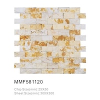 Marble Mosaic Tiles, MMF581120, Brown - Carton of 9 (0.81sqm)