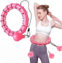 Adult Weighted Smart Hula Hoop with Auto Spinning, Pink