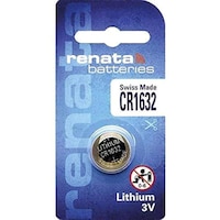 Renata Lithium Battery, CR1632, 3V