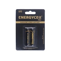 Energycell LR6 AM-3 AA Size Alkaline Battery, 1.5V - Pack of 2