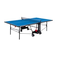 Garlando Master Outdoor Foldable With Wheels TT Table, Blue