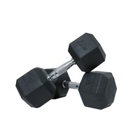 Picture of Harley Fitness Premium Rubber Coated Hex Dumbbells Pair, 25kg