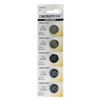 Picture of Energycell CR2016 3V Lithium Coin Battery, 80mAh - Pack of 5