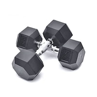 Picture of Miracle Fitness Rubber Hex Dumbbell Pair, 10kg