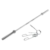 Harley Fitness Olympic Barbell Bar With Spring Collar, 180cm