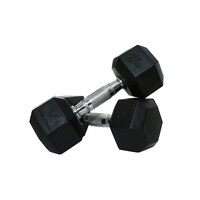 Picture of Harley Fitness Premium Rubber Coated Hex Dumbbells Pair, 10kg