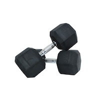Picture of Harley Fitness Premium Rubber Coated Hex Dumbbells Pair, 22.50kg