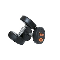 Picture of Harley Fitness Premium Rubber Coated Round Dumbbells Pair, 20kg