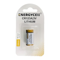 Picture of Energycell CR123A 3V Lithium Battery, 1300mAh