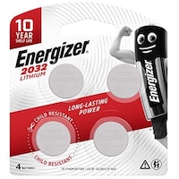 Picture of Energizer 2032 MAX- SP Coin Lithium Battery, 3V, Silver - Pack of 4