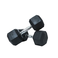 Picture of Harley Fitness Premium Rubber Coated Hex Dumbbells Pair, 15kg