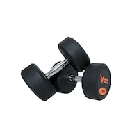 Picture of Harley Fitness Premium Rubber Coated Round Dumbbells Pair, 25kg