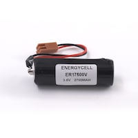 Picture of Energycell ER17500V PLC Lithium 3.6V Battery with Wire, 2700mAh