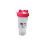 Everlast Protein Shaker Bottle with Spring Mixer, 600ml, Red