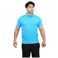 Picture of Harley Slim Fit Half Sleeves Regular Polo T-Shirt for Mens, 42, Scuba