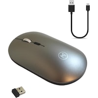 Max & Max Rechargeable Optical Wireless Mouse, Gray