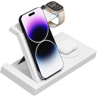 Max & Max 3 in 1 Wireless Charging Station, White