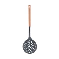 Vague Silicone Skimmer with Oak Wood Handle, Grey