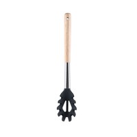 Picture of Vague Silicone Pasta Server with Oak Wood Handle, Grey
