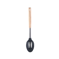 Picture of Vague Silicone Slotted Spoon with Oak Wood Handle