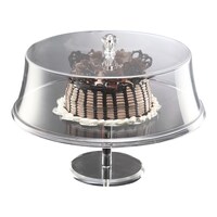 Vague Acrylic Round Cake Stand Cover, 30cm, White