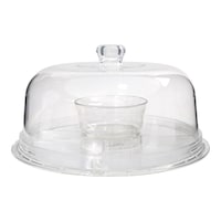 Acrylic Multifunctional Cake & Serving Stand with Cover, Clear