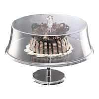 Picture of Vague Acrylic Round Cake Stand with Cover, 35cm